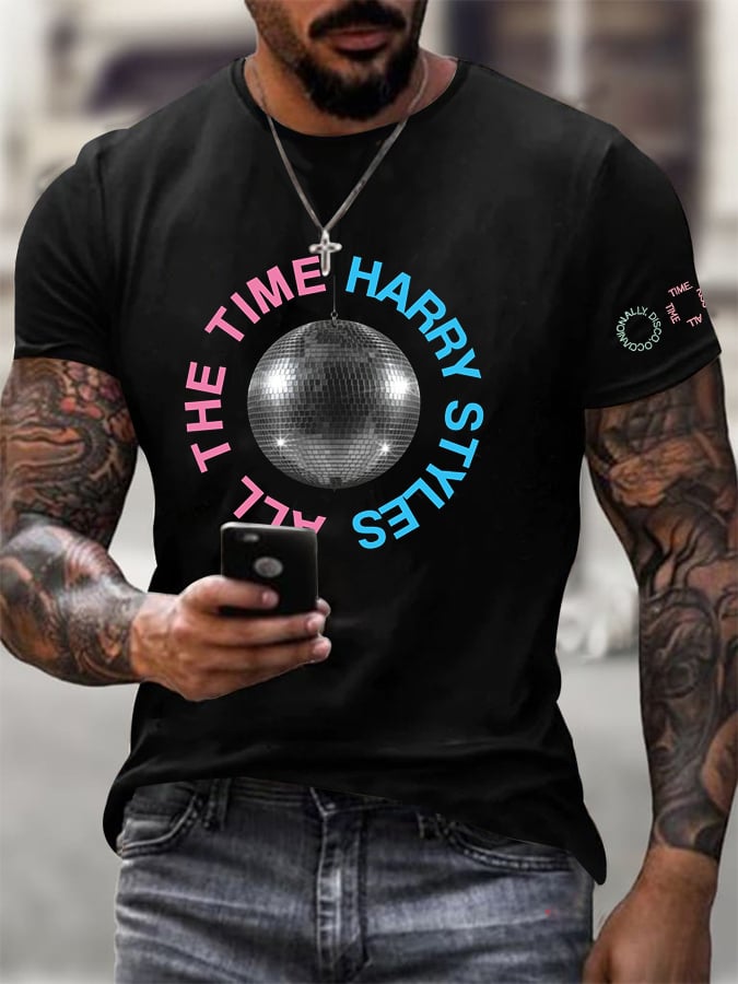 Men's Rock Band Casual Printed Short-Sleeved T-Shirt