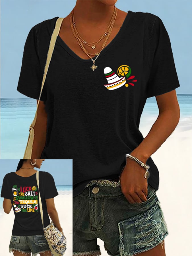 Women's Casual Printed Short-Sleeve T-Shirt