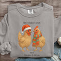 Funny Chicken Christmas He's Makin A List Chicken It Twice Art Print Sweatshirt