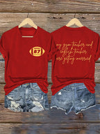 V-Neck Retro 87 Football My English Teacher And Gym Teacher Are Getting Married Print T-Shirt
