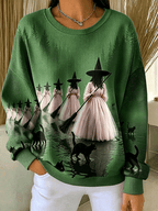 Women's Casual Print Long Sleeve Knit Top