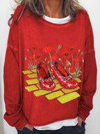 Women's Halloween printed casual sweatshirt