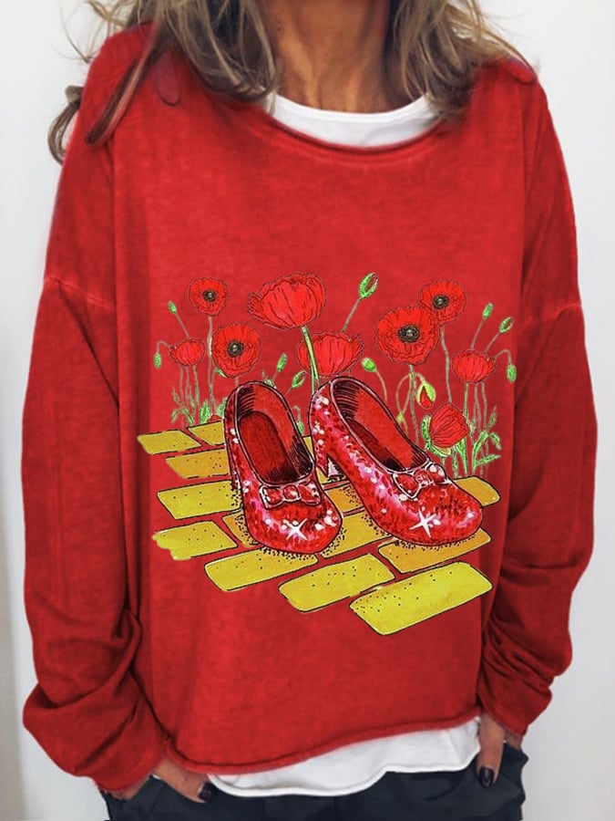 Women's Halloween printed casual sweatshirt