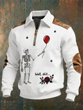 Men's Retro Halloween Well, shit... Printing Sweatshirtc
