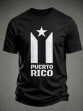 Men's Puerto Rico Print Casual T-shirt