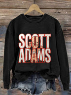 Women's Casual Printed Long-Sleeve Sweatshirt