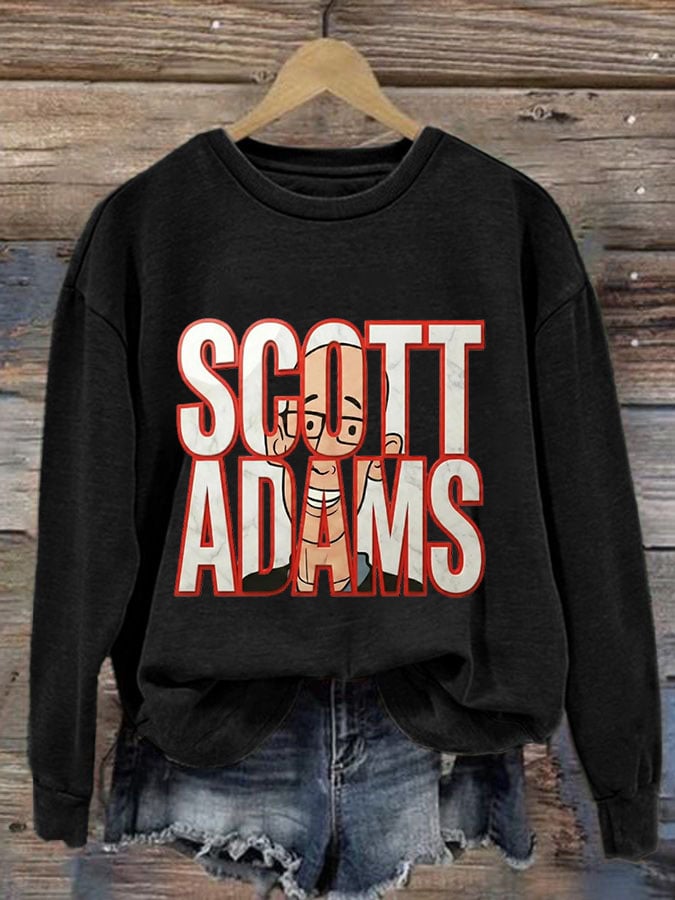 Women's Casual Printed Long-Sleeve Sweatshirt
