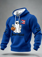 Men'S Boricua Halloween Casual Printed Hoodie