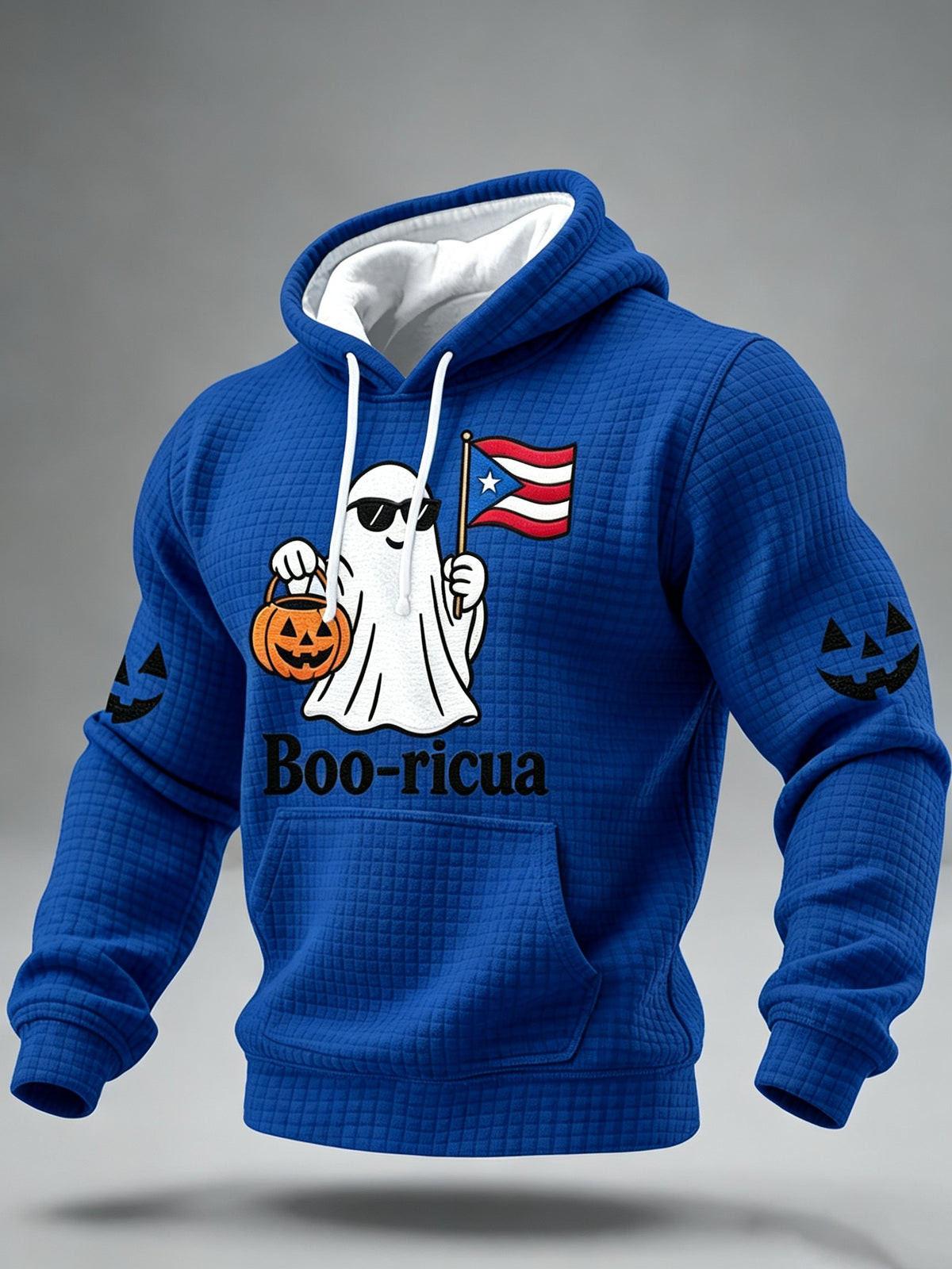 Men'S Boricua Halloween Casual Printed Hoodie
