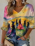 Women's Halloween Print Top