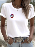 Women's Printed Round Neck T-Shirt