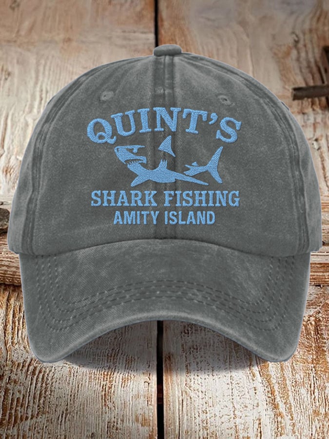 Great White Shark Print Baseball Cap