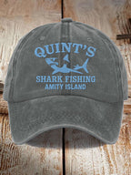 Great White Shark Print Baseball Cap