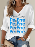 Acho Pe-erre Puerto Rico Singer Boricua Printed Long Sleeve Top