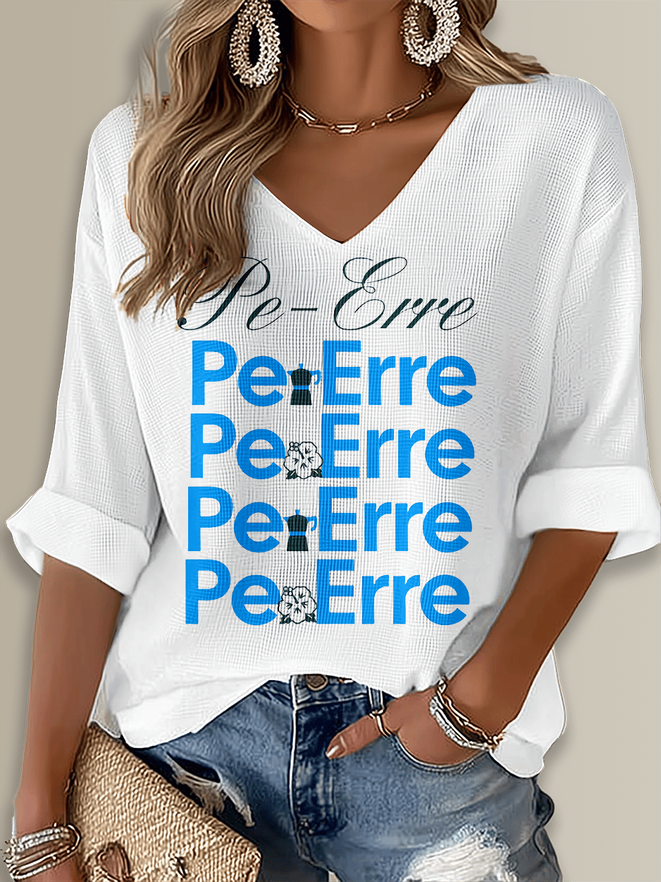 Acho Pe-erre Puerto Rico Singer Boricua Printed Long Sleeve Top