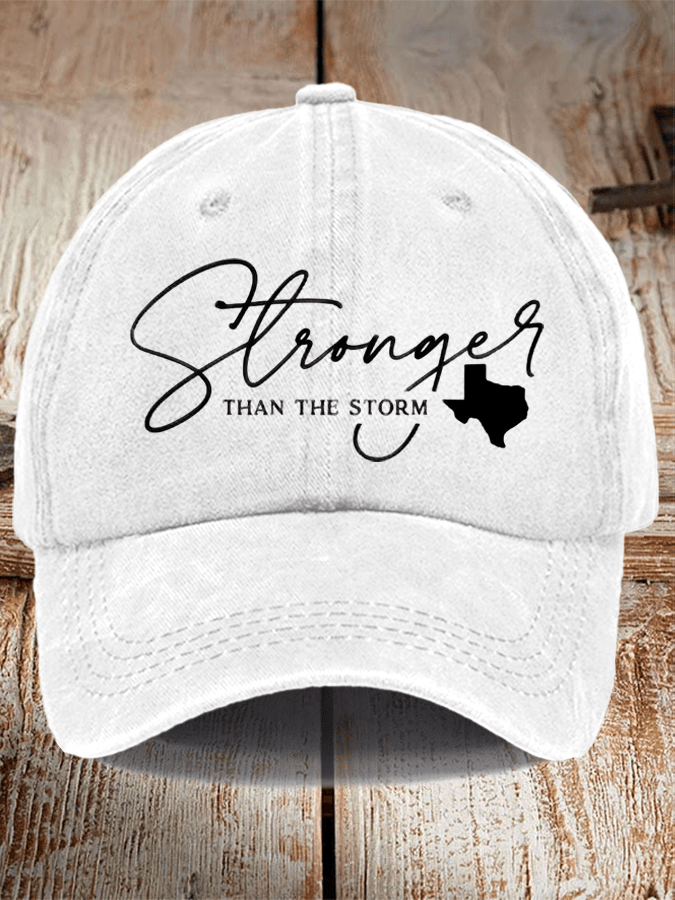 Texas Stronger Than The Storm Printed Hat