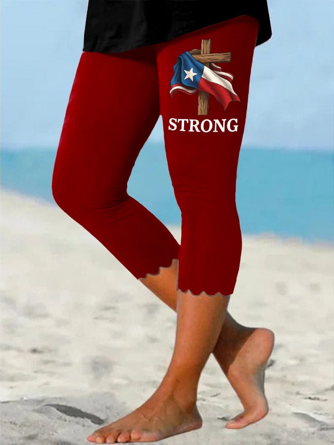 Women's Texas Strong Printed Leggings