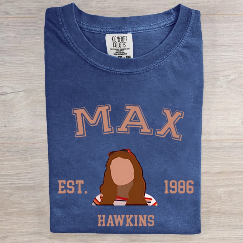 Max Est 1986 Hawins Art Print T-Shirt