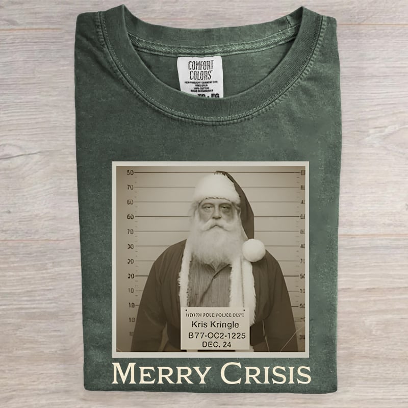 Funny Santas Happy Christmas Art Print T-Shirt