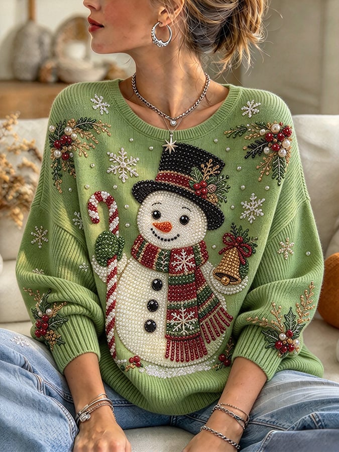 Women's Casual Print Knit Top