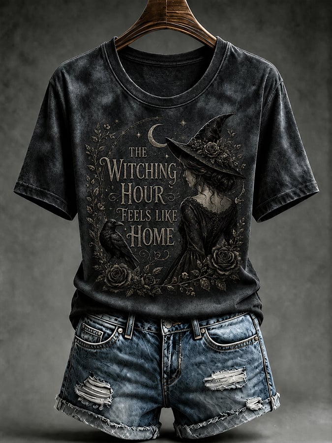Women'S Casual Halloween Print T-Shirt