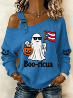 Women's Halloween In Puerto Rico Print Top