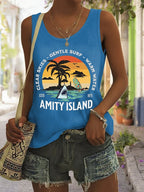 Women's Amity Island Vacation Printed Vest