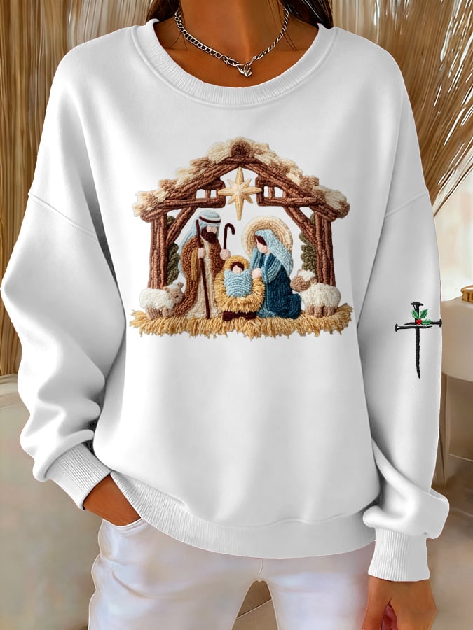 Women's Casual Nativity Sweatshirt