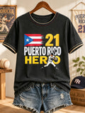 Women's Baseball Print T-shirt