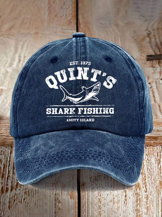 Retro Amity Island 1975 Print Baseball Cap
