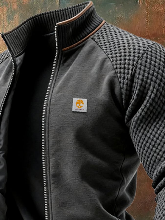 Men's Retro Waffle Panel Outdoor Jacket