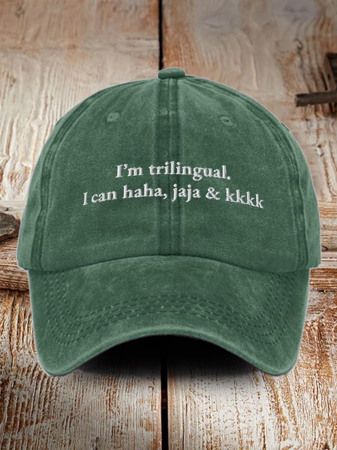 Funny Trilingual Jokes, Unisex Baseball Caps