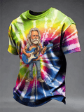 Men's Vintage Rock Tribute Print Short-Sleeve T-Shirt