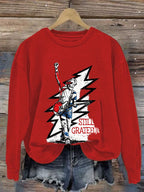 Women's Casual Printed Long-Sleeve Sweatshirt