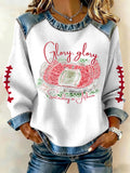 Bulldogs Football Printed Patchwork Casual Sweatshirt