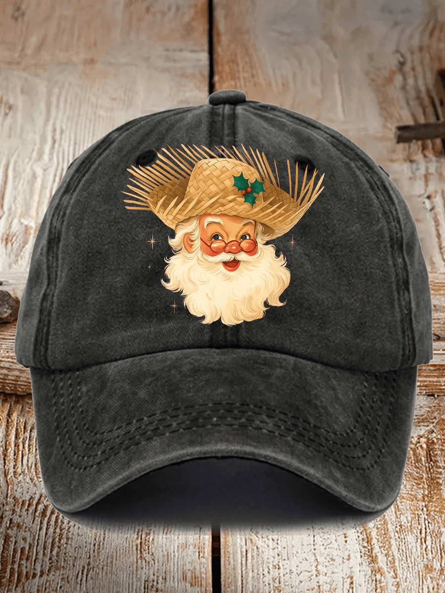 Retro Funny Puerto Rico Christmas Cap