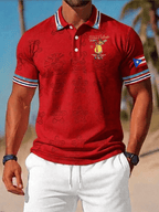 Men's Puerto Rico Print Casual Polo