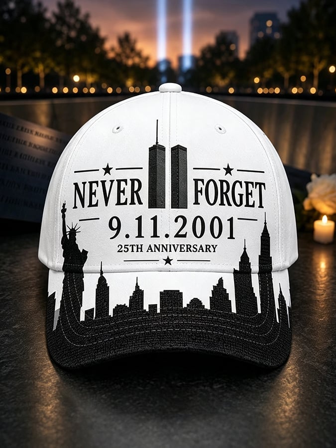 Unisex We Will Never Forget 9 11 Print Baseball Cap
