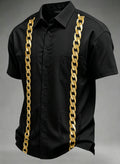 Men's Stylish Business Shirt with Artistic Multi-Pocket Design