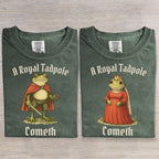 Frog Mom Dad Pregnancy Funny Couple Art Print T-Shirt