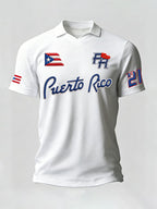 Men's Puerto Rican Baseball Printed Casual T-shirt