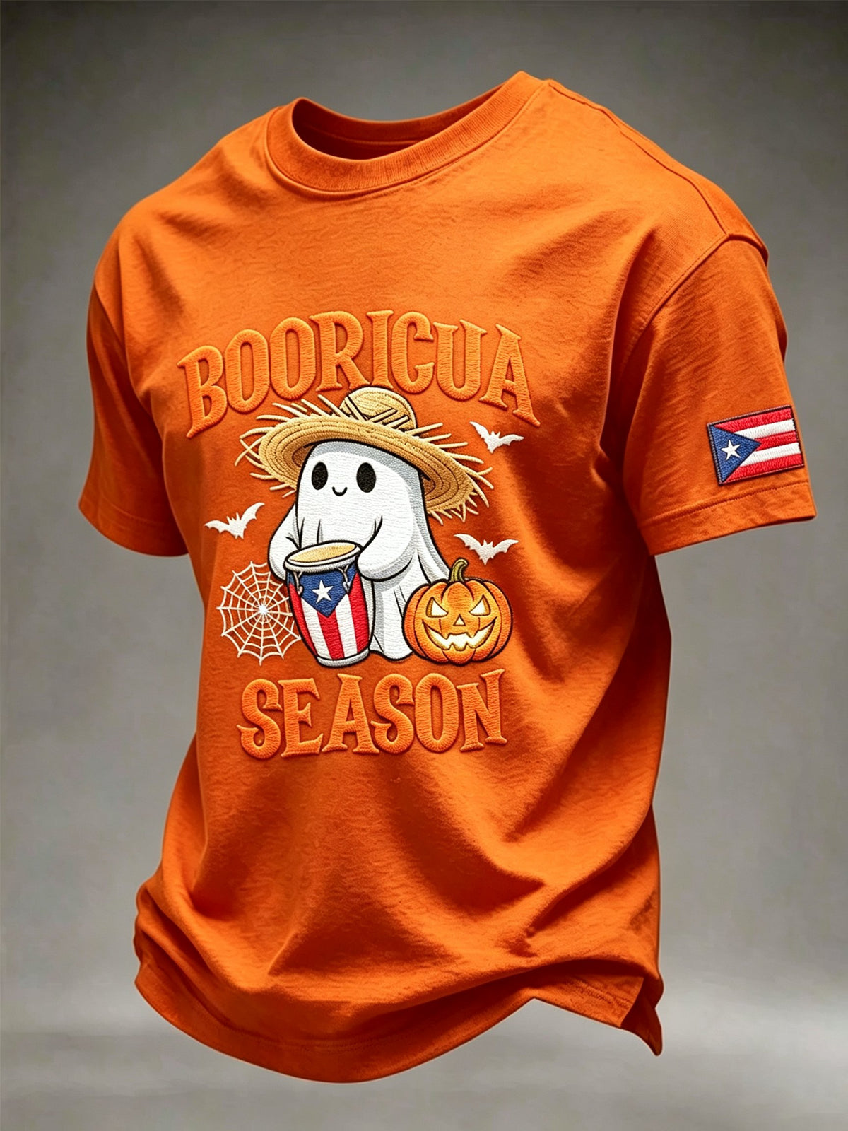 Men's Puerto Rico Halloween Printed Short-Sleeve T-Shirt