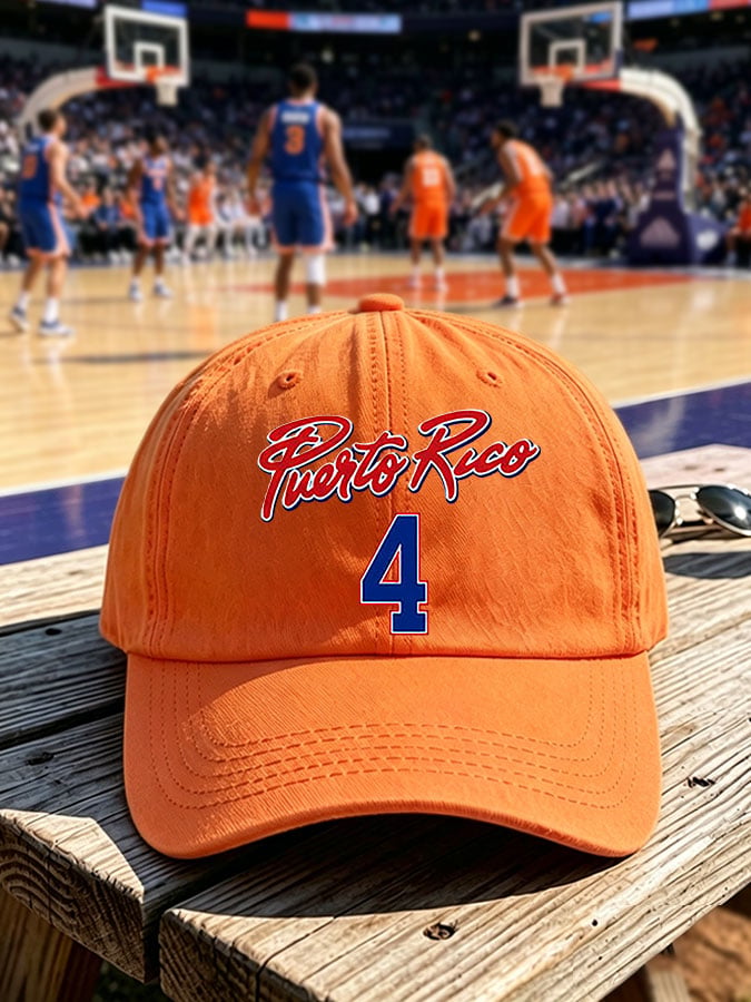 Unisex Puerto Rico Basketball Print Hat