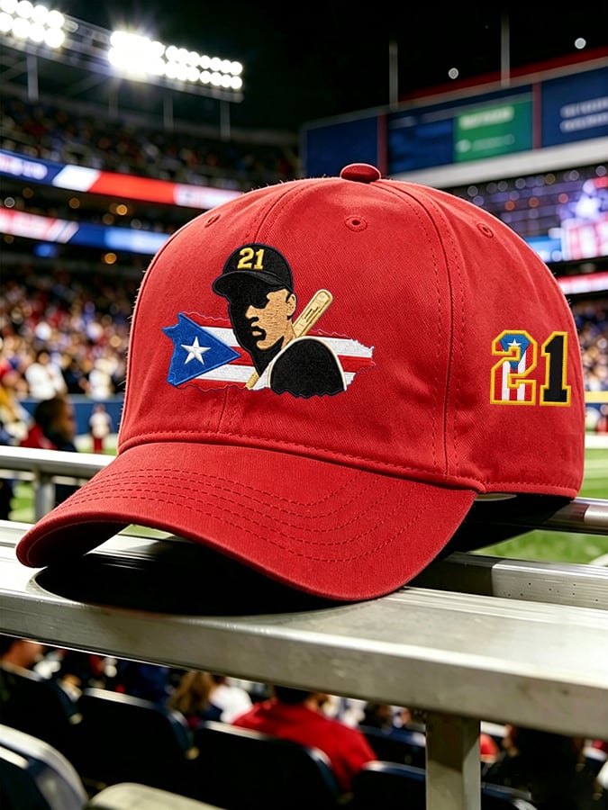 Unisex Puerto Rico Baseball-Print Baseball Cap