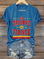 Women's Engaged Print Casual T-Shirt