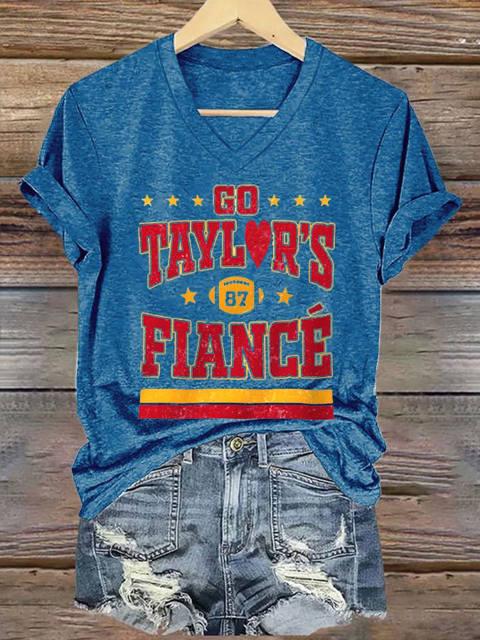 Women's Engaged Print Casual T-Shirt