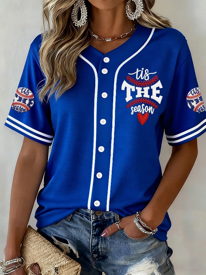 Women's  Baseball Is My Favorite Seasonl  Print Shirt