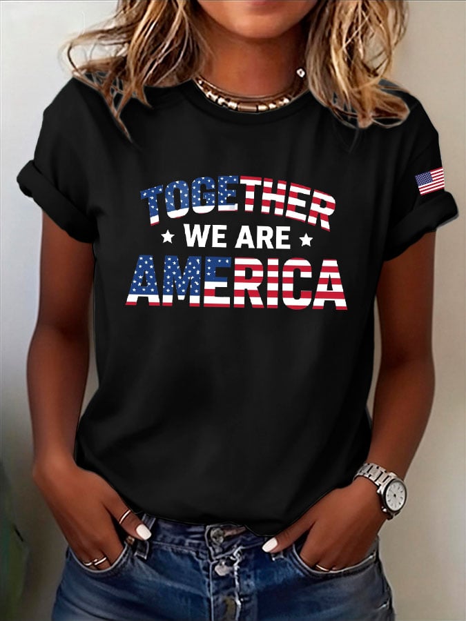 Women's TOGETHER WE ARE AMERICA Print T-Shirt