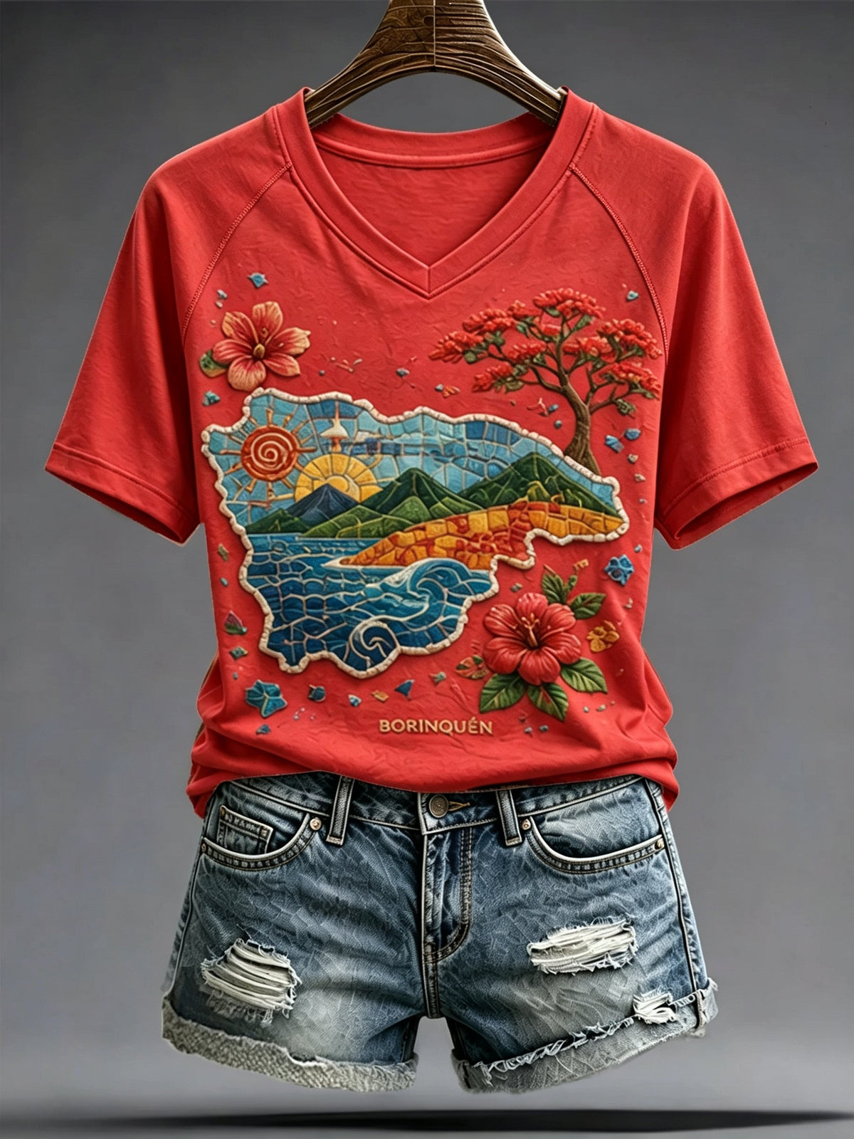 Women's Puerto Rico Print T-shirt