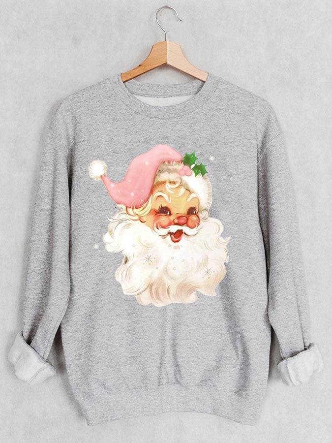 Christmas Santa Claus Print Sweatshirt